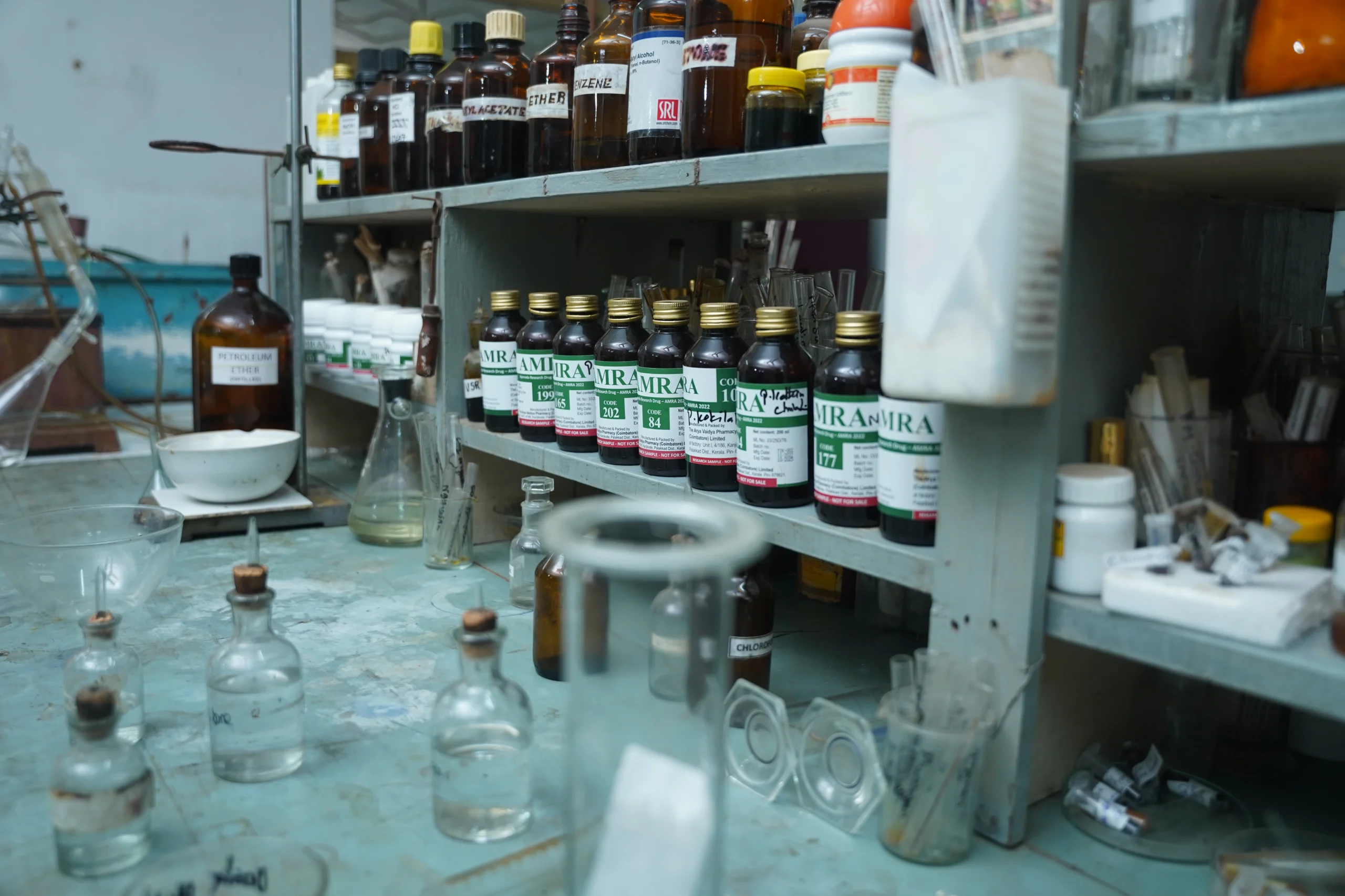 Chemistry laboratory for Ayurvedic research and formulation analysis
